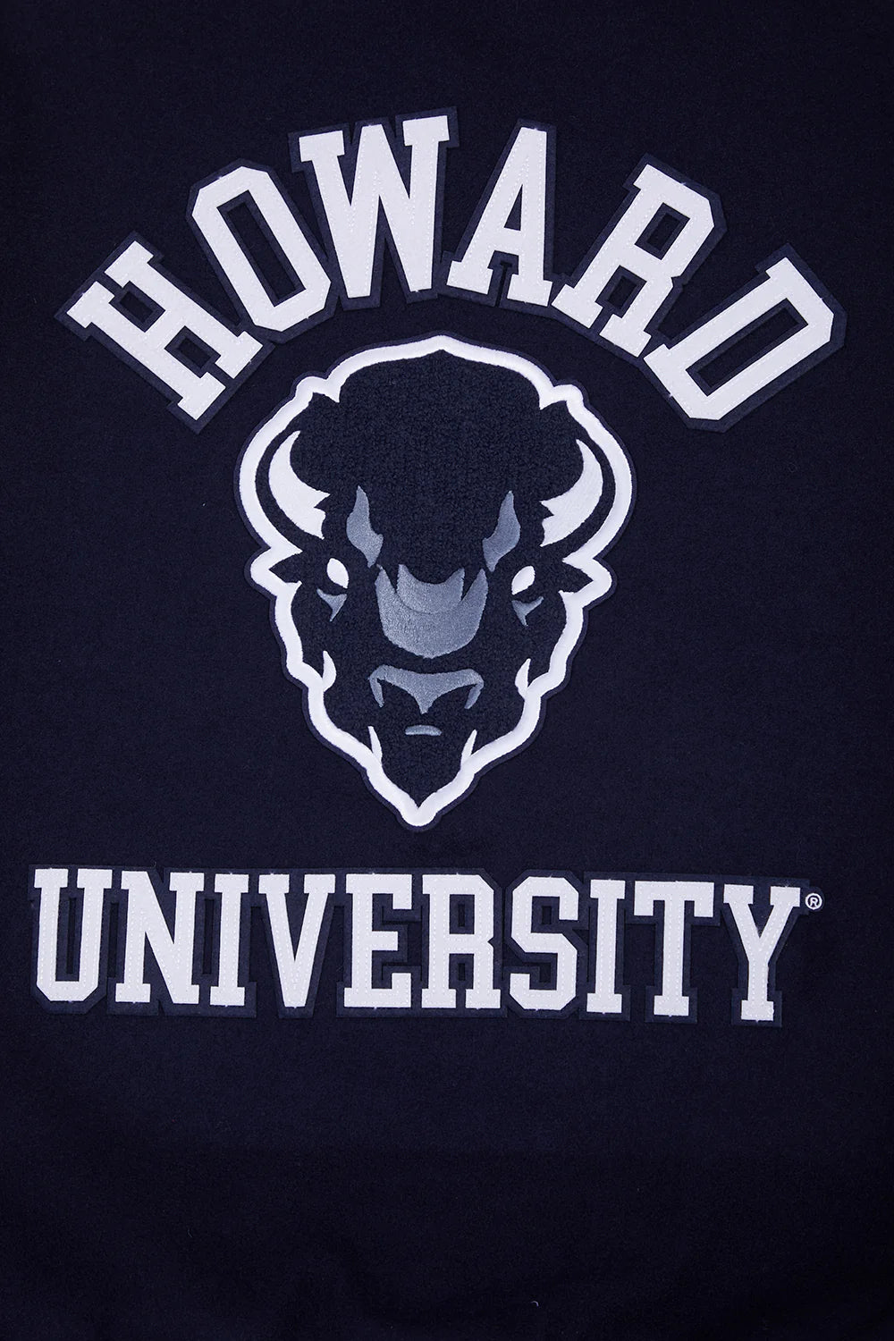 HOWARD UNIVERSITY CLASSIC RIB WOOL VARSITY JACKET
