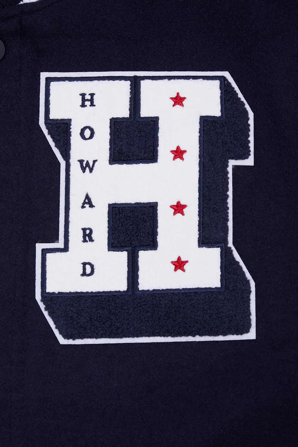 HOWARD UNIVERSITY CLASSIC RIB WOOL VARSITY JACKET