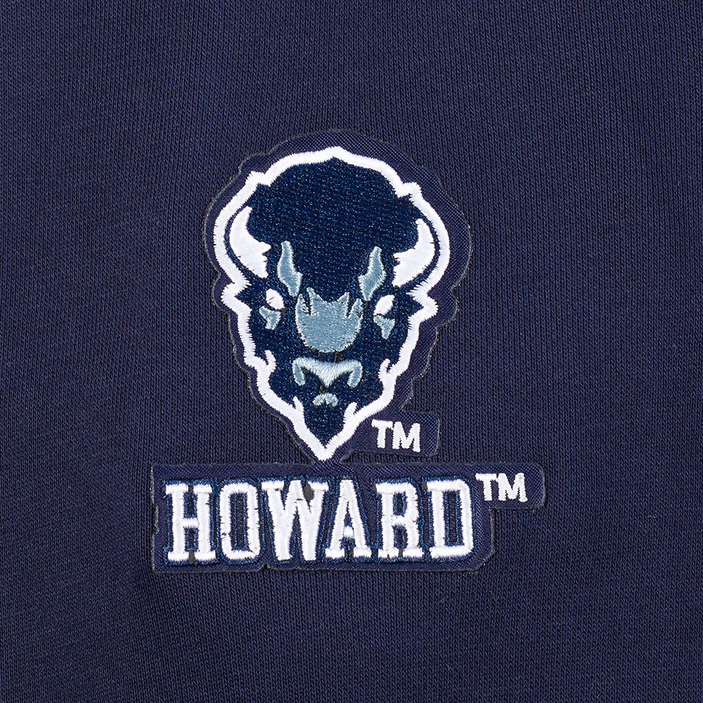 HOWARD UNIVERSITY CLASSIC WOMEN'S FLEECE CROPPED PULLOVER HOODIE