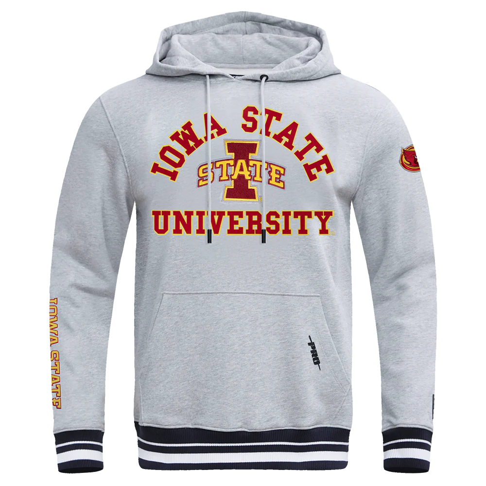 COLLEGE IOWA STATE UNIVERSITY COLLEGE CLASSIC CHENILLE MEN'S RIB FLC PO HOODIE