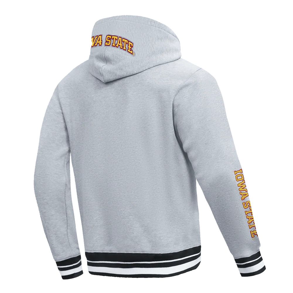 COLLEGE IOWA STATE UNIVERSITY COLLEGE CLASSIC CHENILLE MEN'S RIB FLC PO HOODIE