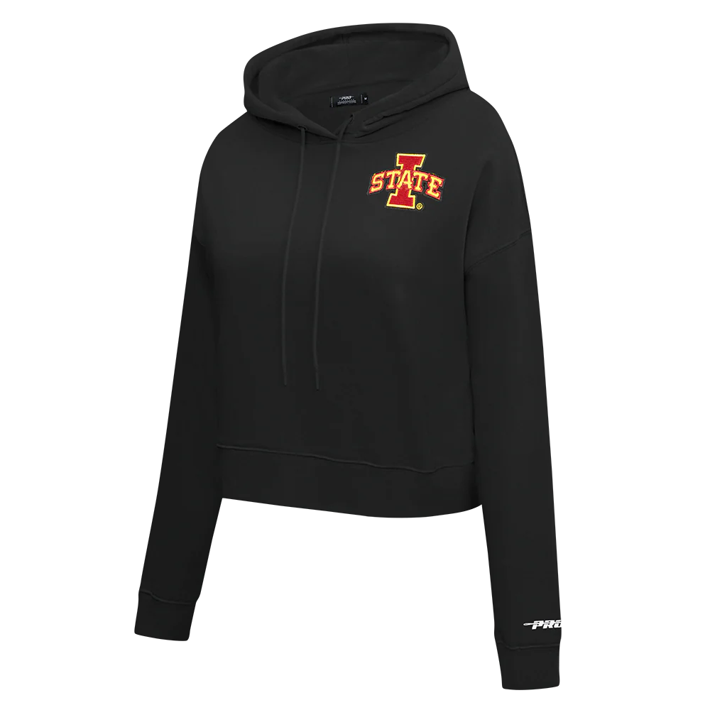 IOWA STATE UNIVERSITY CLASSIC FLEECE CROPPED PULLOVER HOODIE