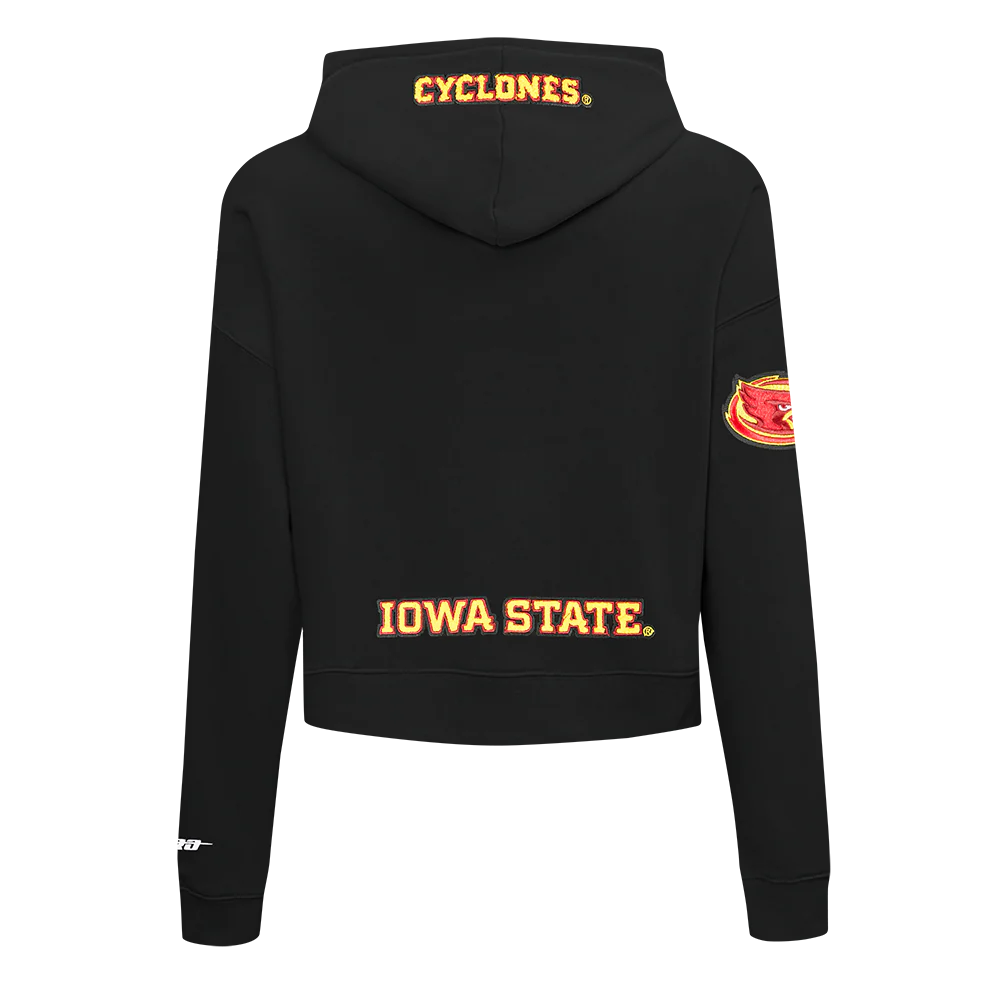 IOWA STATE UNIVERSITY CLASSIC FLEECE CROPPED PULLOVER HOODIE