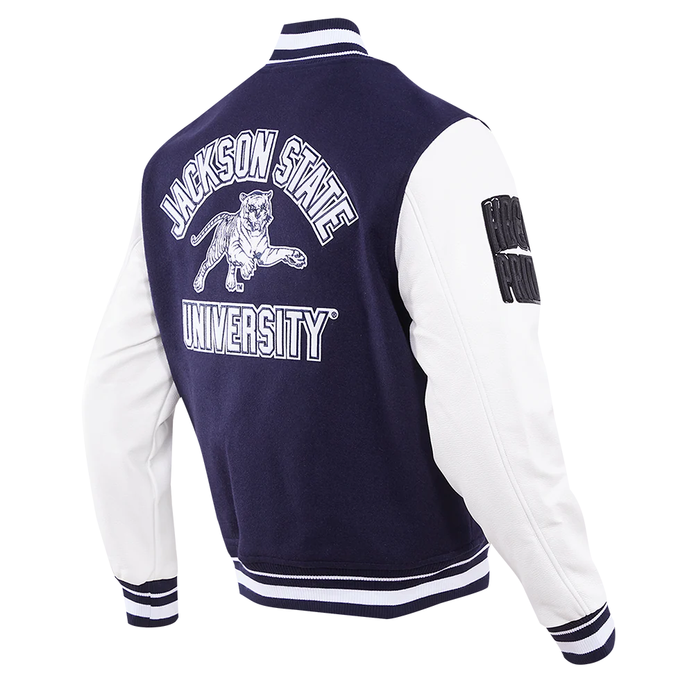 JACKSON STATE UNIVERSITY CLASSIC RIB WOOL VARSITY JACKET