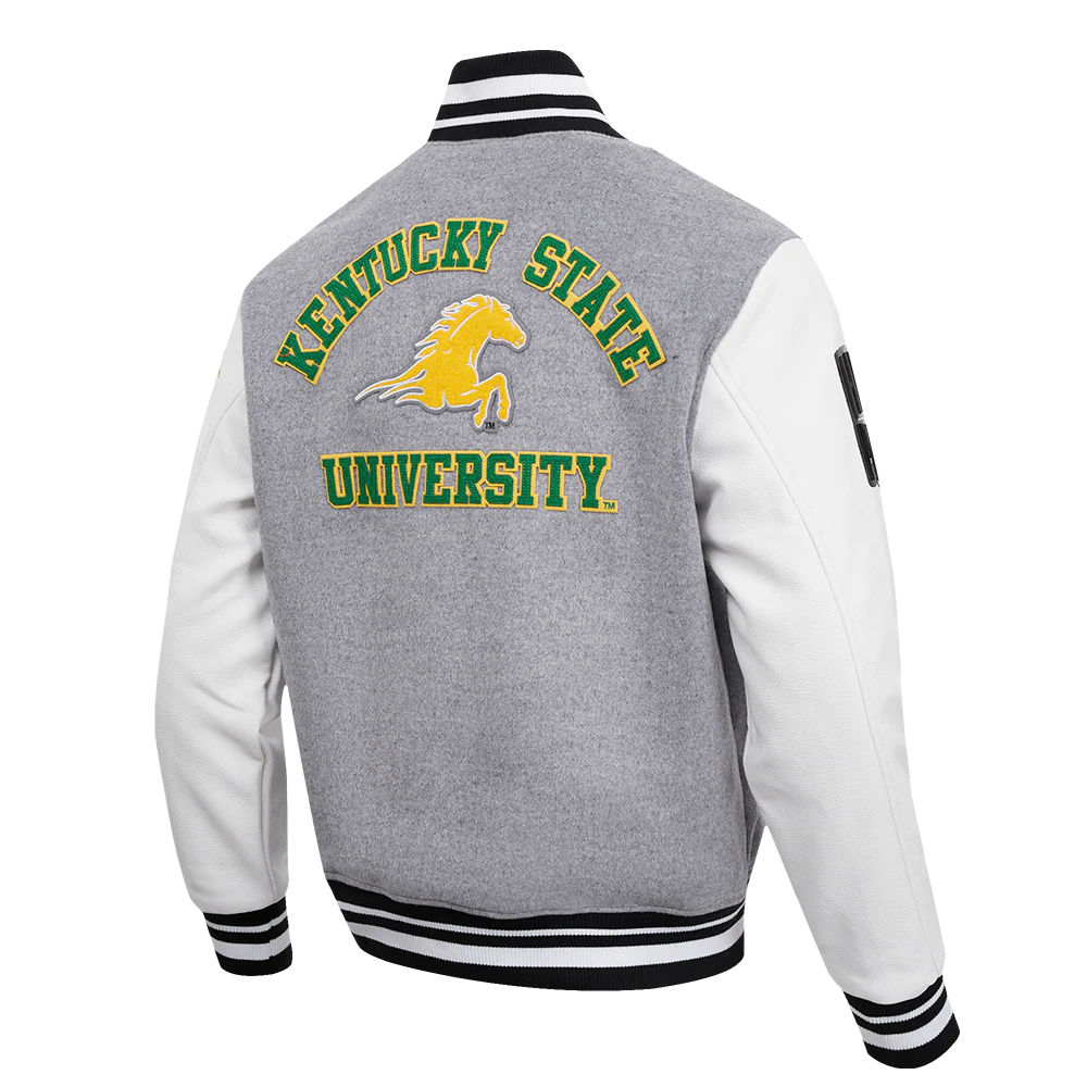 KENTUCKY STATE UNIVERSITY CLASSIC RIB WOOL MEN'S VARSITY JACKET