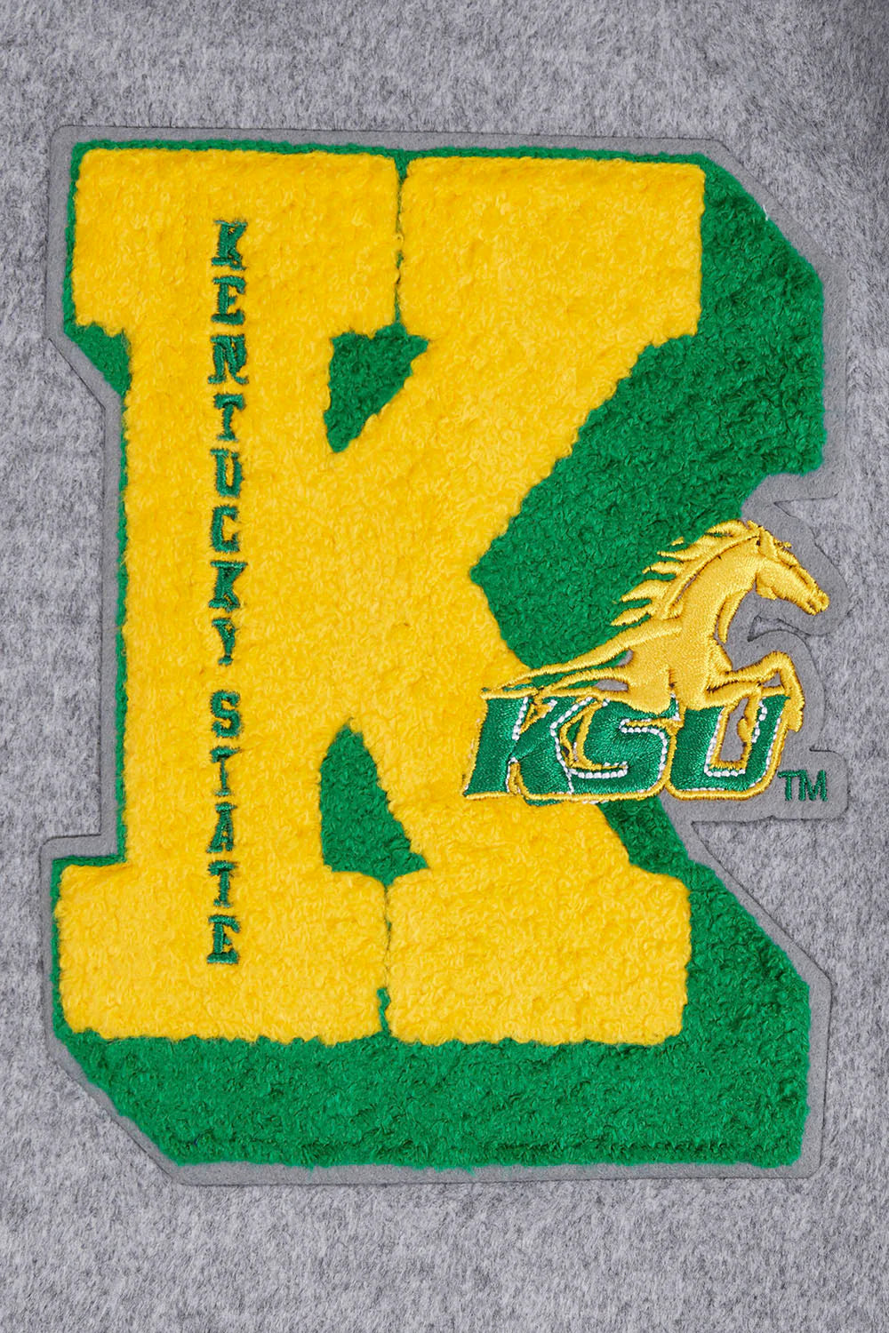 KENTUCKY STATE UNIVERSITY CLASSIC RIB WOOL MEN'S VARSITY JACKET