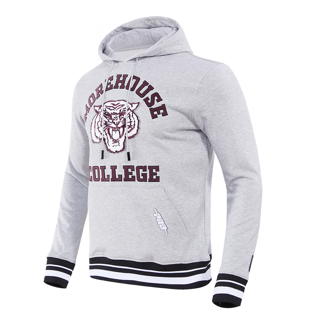 MOREHOUSE COLLEGE CLASSIC MEN'S STACKED LOGO PULLOVER HOODIE