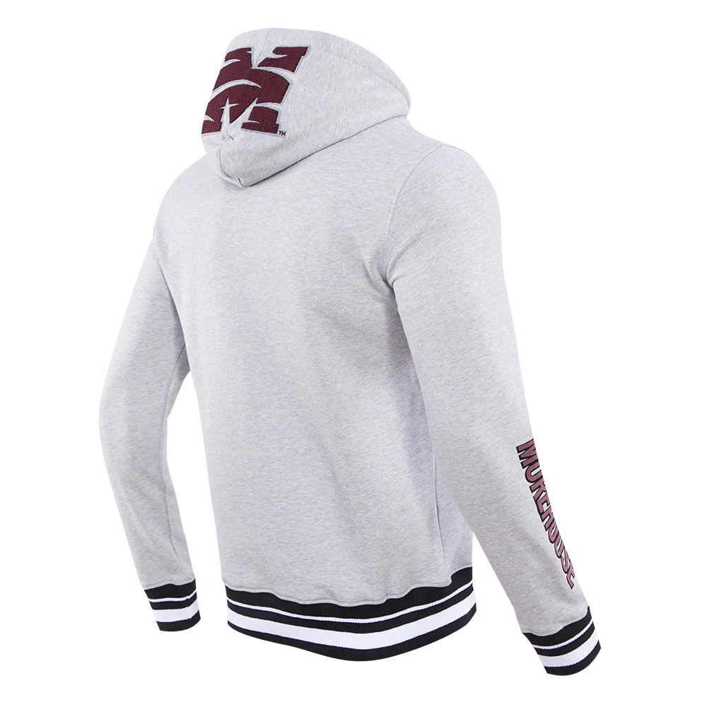 MOREHOUSE COLLEGE CLASSIC MEN'S STACKED LOGO PULLOVER HOODIE