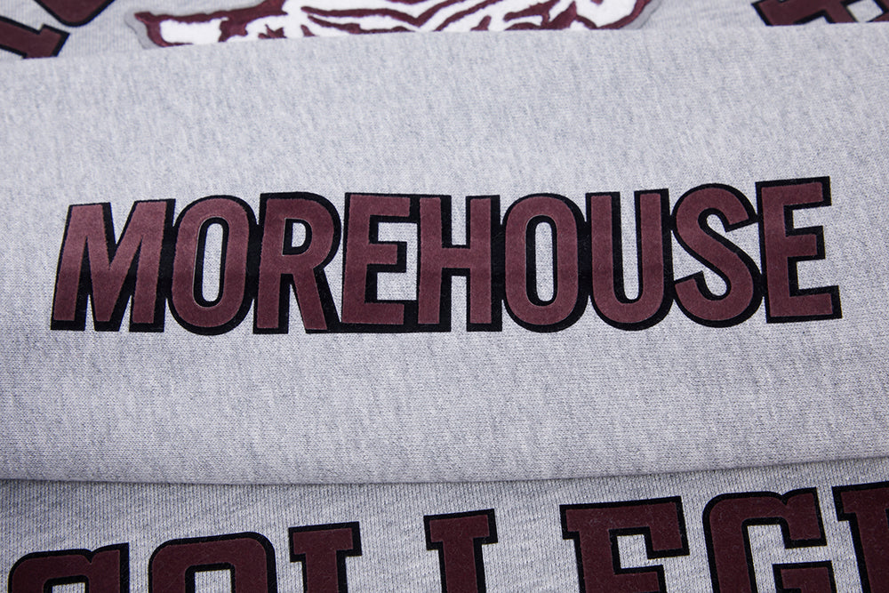 MOREHOUSE COLLEGE CLASSIC MEN'S STACKED LOGO PULLOVER HOODIE