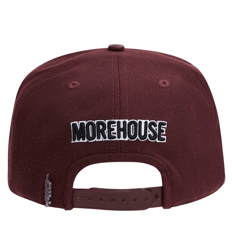 MOREHOUSE COLLEGE CLASSIC UNISEX STACKED LOGO WOOL SNAPBACK HAT