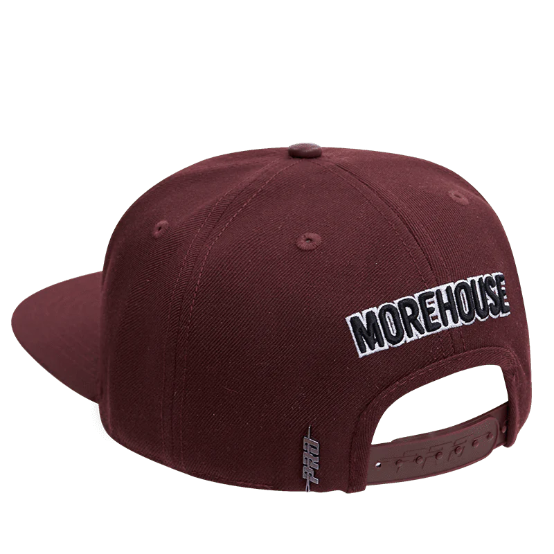 MOREHOUSE COLLEGE CLASSIC UNISEX STACKED LOGO WOOL SNAPBACK HAT