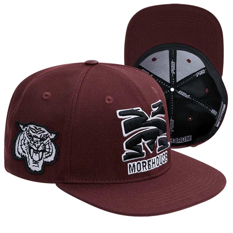 MOREHOUSE COLLEGE CLASSIC UNISEX STACKED LOGO WOOL SNAPBACK HAT