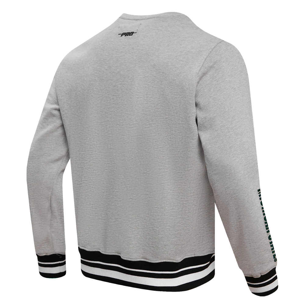 MICHIGAN STATE UNIVERSITY CLASSIC MEN'S STACKED LOGO CREWNECK