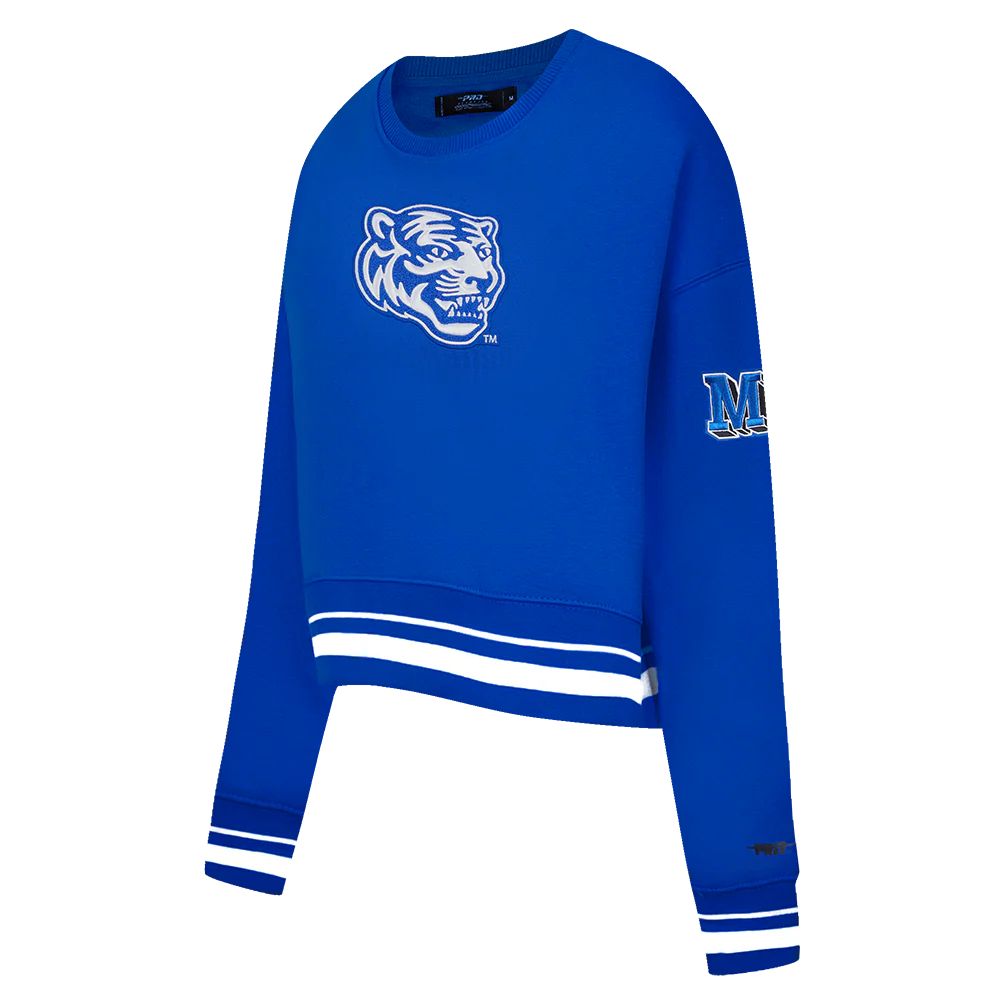 UNIVERSITY OF MEMPHIS CLASSIC WOMEN'S RIB FLC CREWNECK