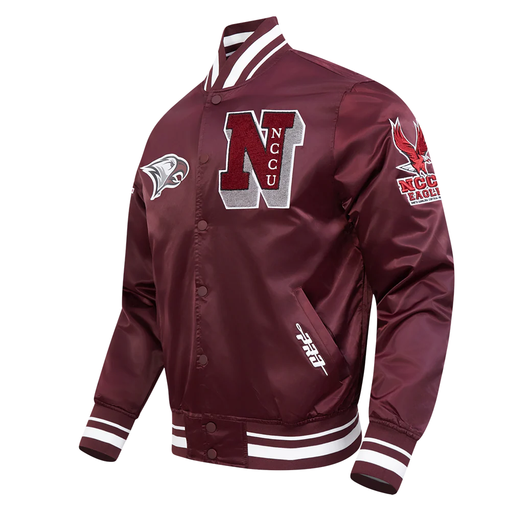 NORTH CAROLINA CENTRAL UNIVERSITY CLASSIC RIB SATIN JACKET