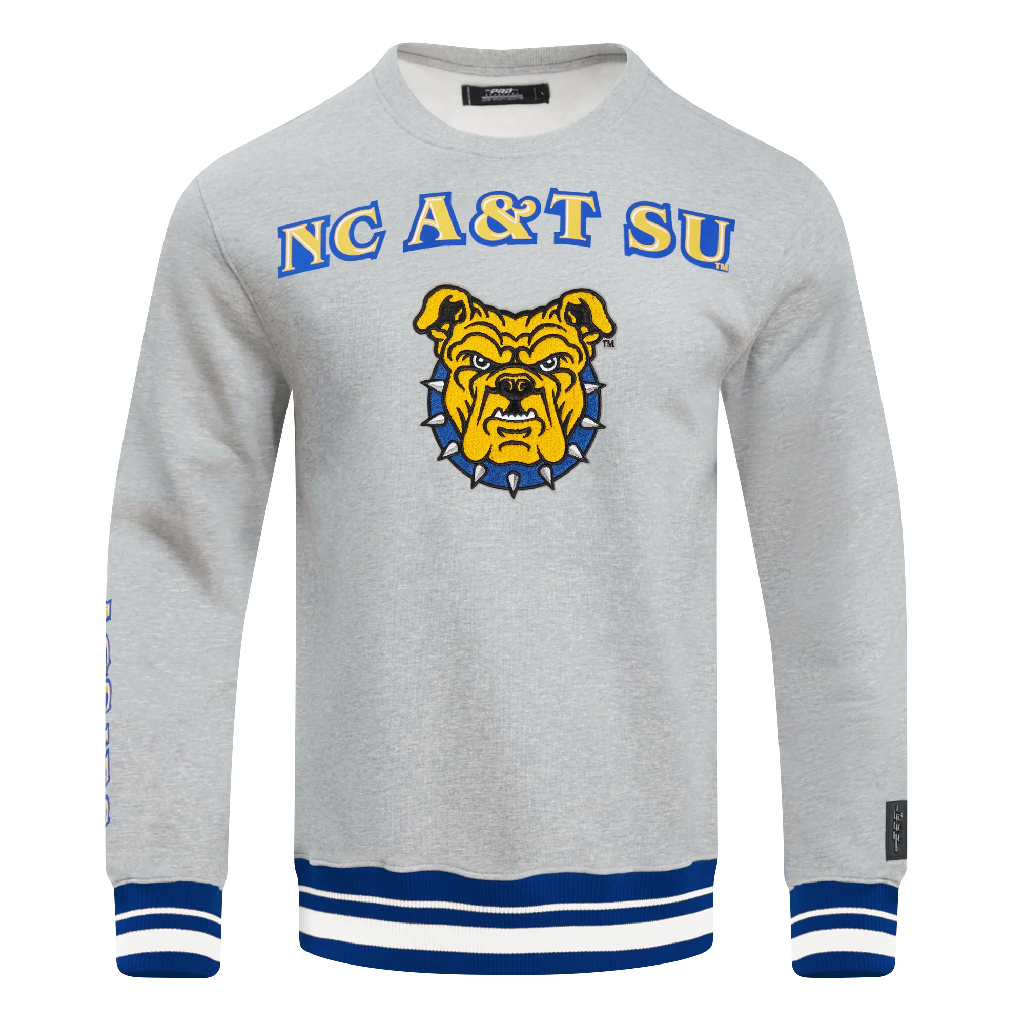 NORTH CAROLINA A&T STATE UNIVERSITY CLASSIC STACKED LOGO FLEECE CREWNECK