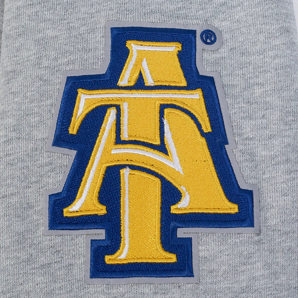 NORTH CAROLINA A&T STATE UNIVERSITY CLASSIC STACKED LOGO FLEECE CREWNECK