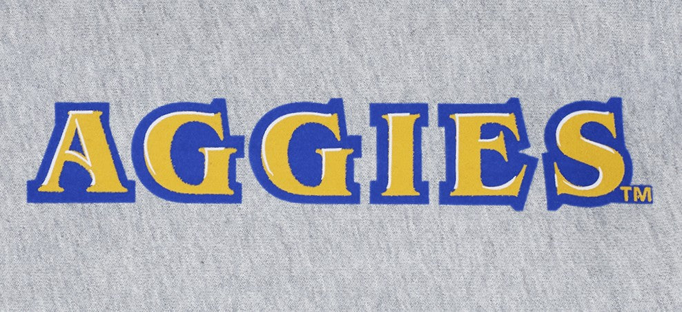 NORTH CAROLINA A&T STATE UNIVERSITY CLASSIC STACKED LOGO FLEECE CREWNECK