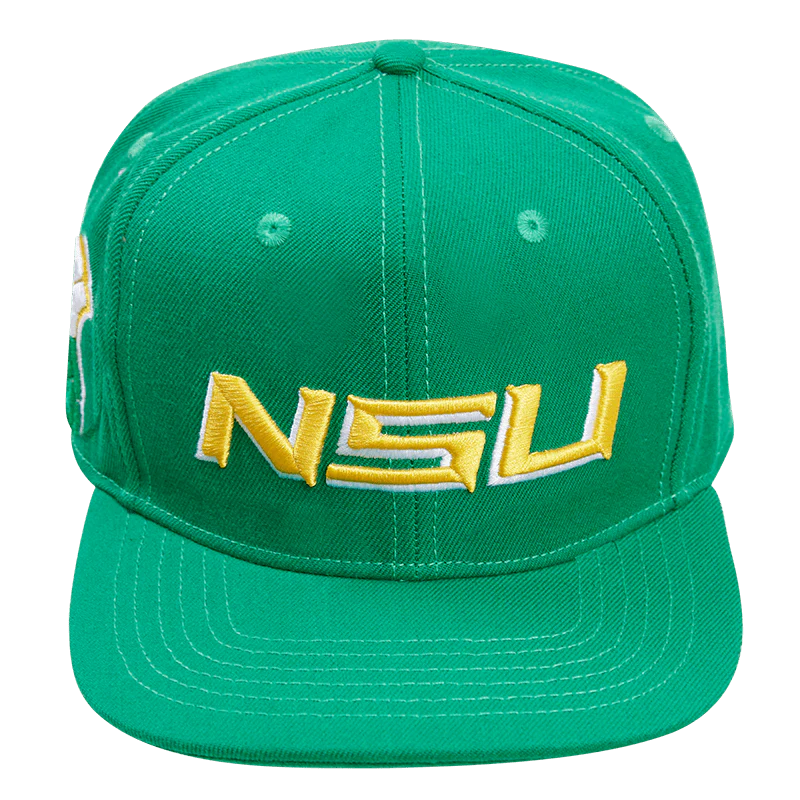 NORFOLK STATE UNIVERSITY CLASSIC UNISEX STACKED LOGO WOOL SNAPBACK