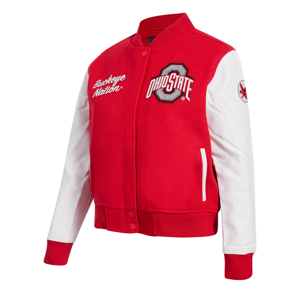 OHIO STATE UNIVERSITY CLASSIC WOMEN'S WOOL VARSITY JACKET