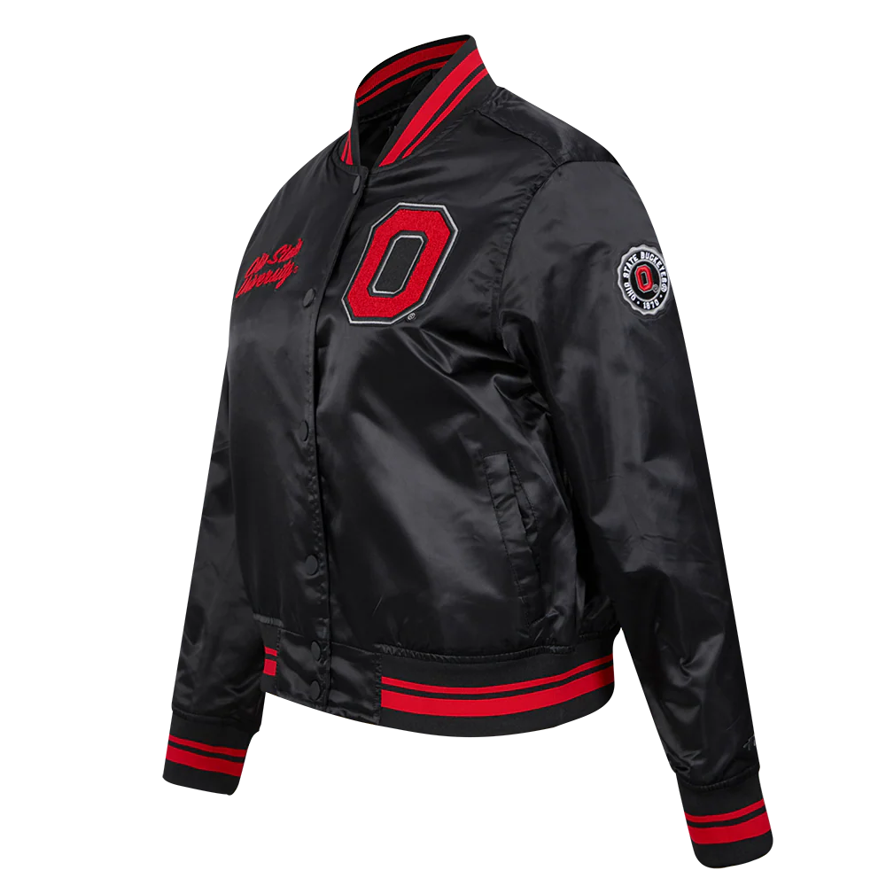 OHIO STATE UNIVERSITY CLASSIC WOMEN'S RIB SATIN JACKET