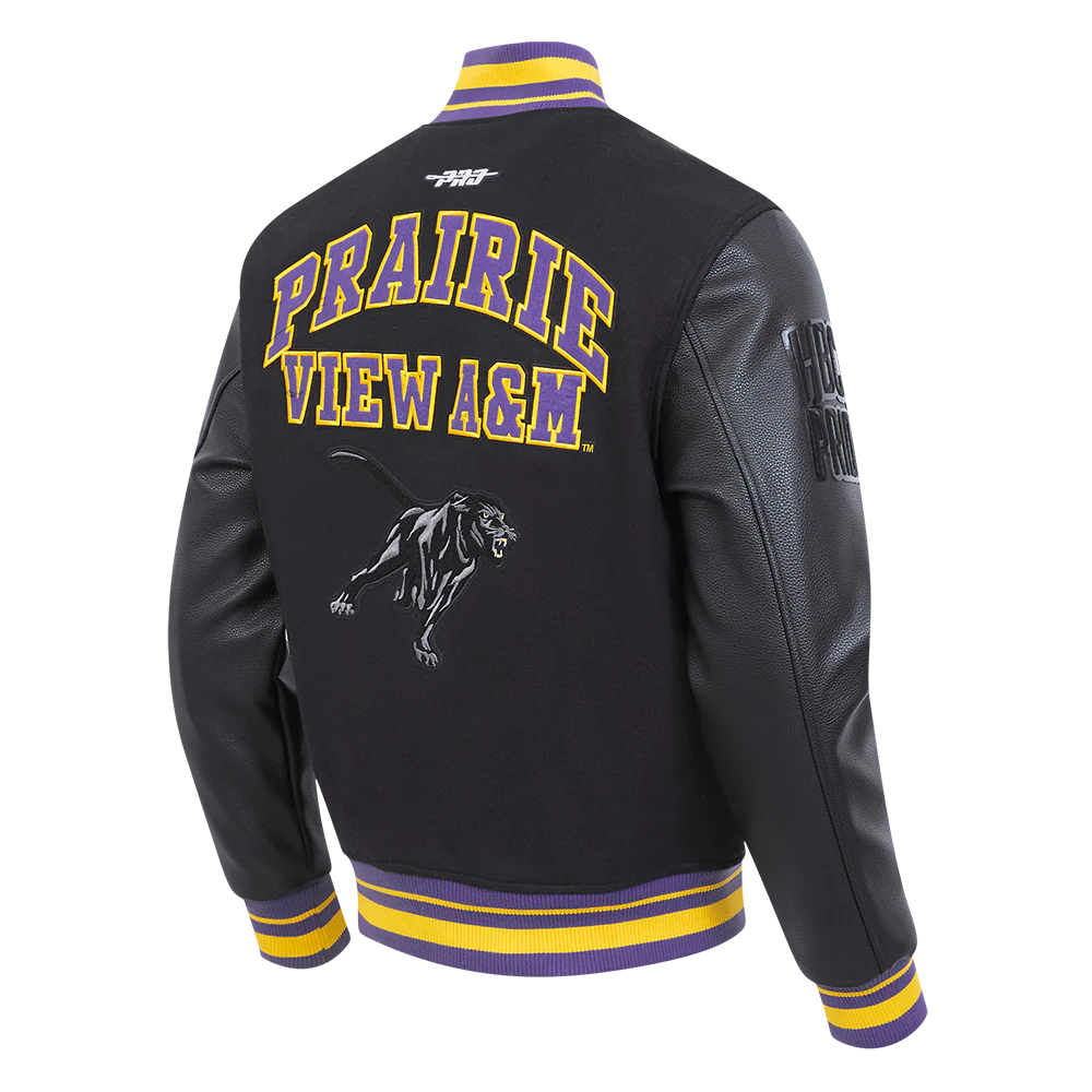 PRAIRIE VIEW A&M UNIVERSITY CLASSIC RIB WOOL VARSITY JACKET