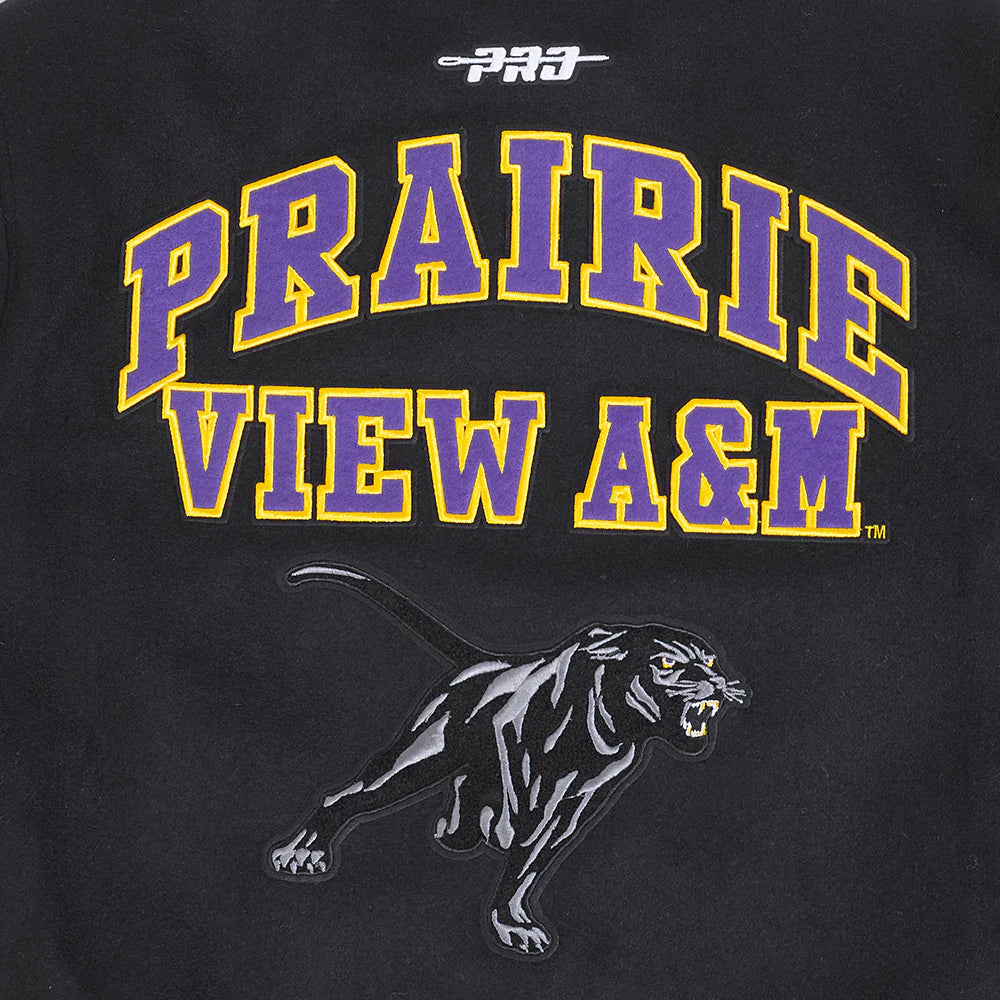 PRAIRIE VIEW A&M UNIVERSITY CLASSIC RIB WOOL VARSITY JACKET