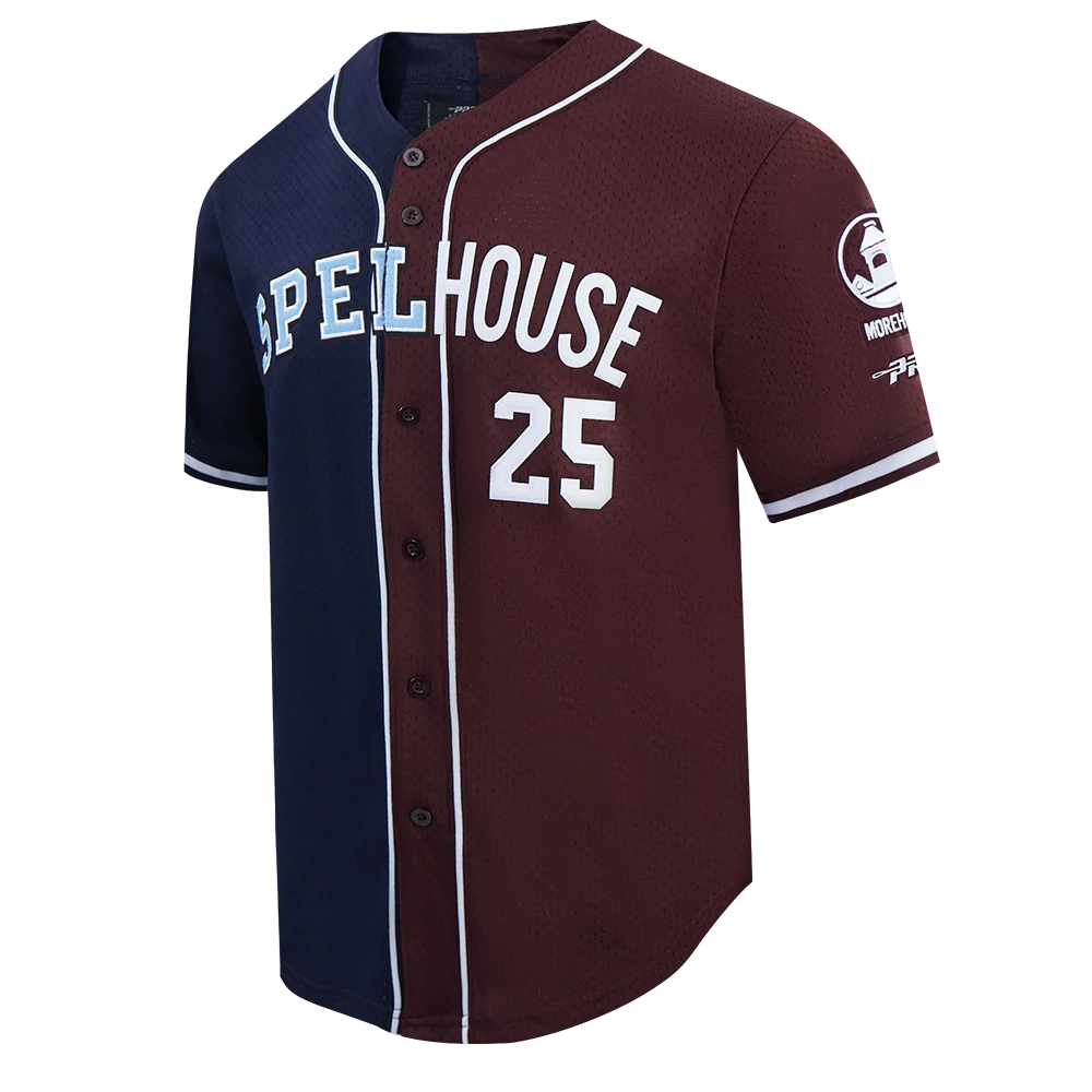 COLLEGE SPELHOUSE HOMECOMING MEN'S SPLIT MESH BUTTON DOWN SHIRT