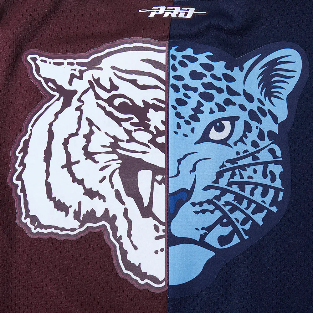 COLLEGE SPELHOUSE HOMECOMING MEN'S SPLIT MESH BUTTON DOWN SHIRT