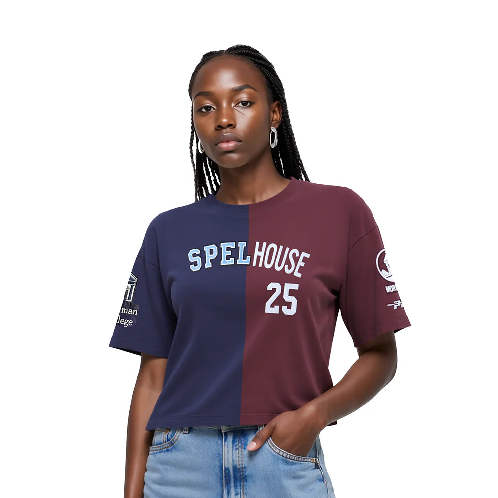 COLLEGE SPELHOUSE HOMECOMING WOMEN'S SPLIT BOXY TEE