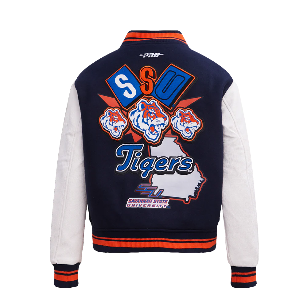 SAVANNAH STATE UNIVERSITY HOMECOMING RIB WOOL VARSITY JACKET