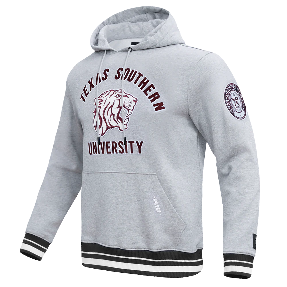 TEXAS SOUTHERN UNIVERSITY CLASSIC MEN'S STACKED LOGO PULLOVER HOODIE