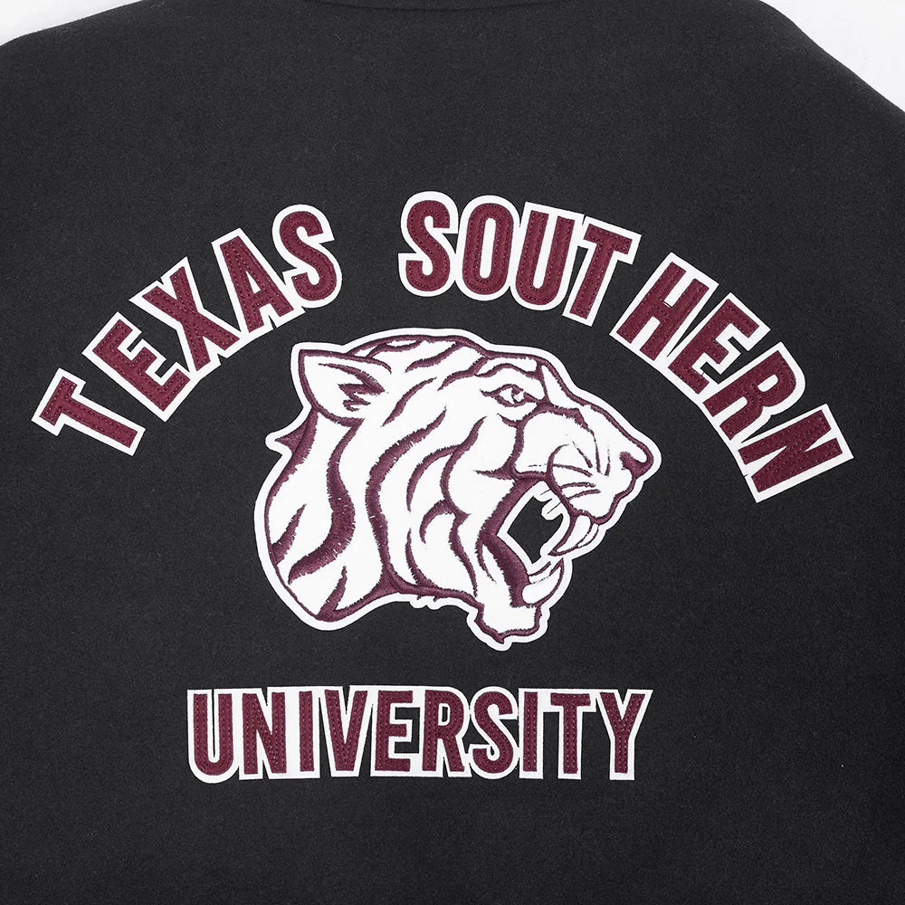 TEXAS SOUTHERN UNIVERSITY CLASSIC RIB WOOL VARSITY JACKET