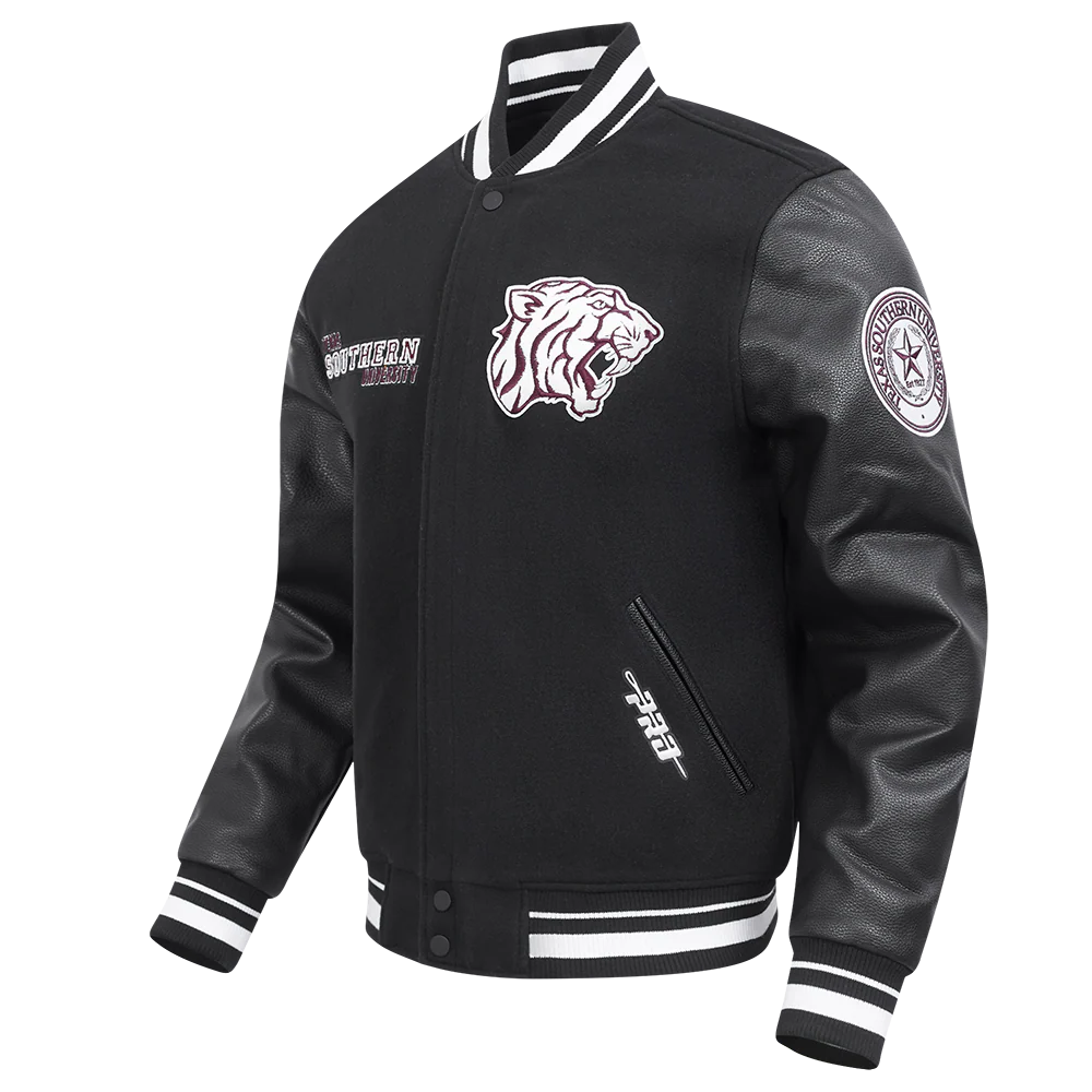 TEXAS SOUTHERN UNIVERSITY CLASSIC RIB WOOL VARSITY JACKET