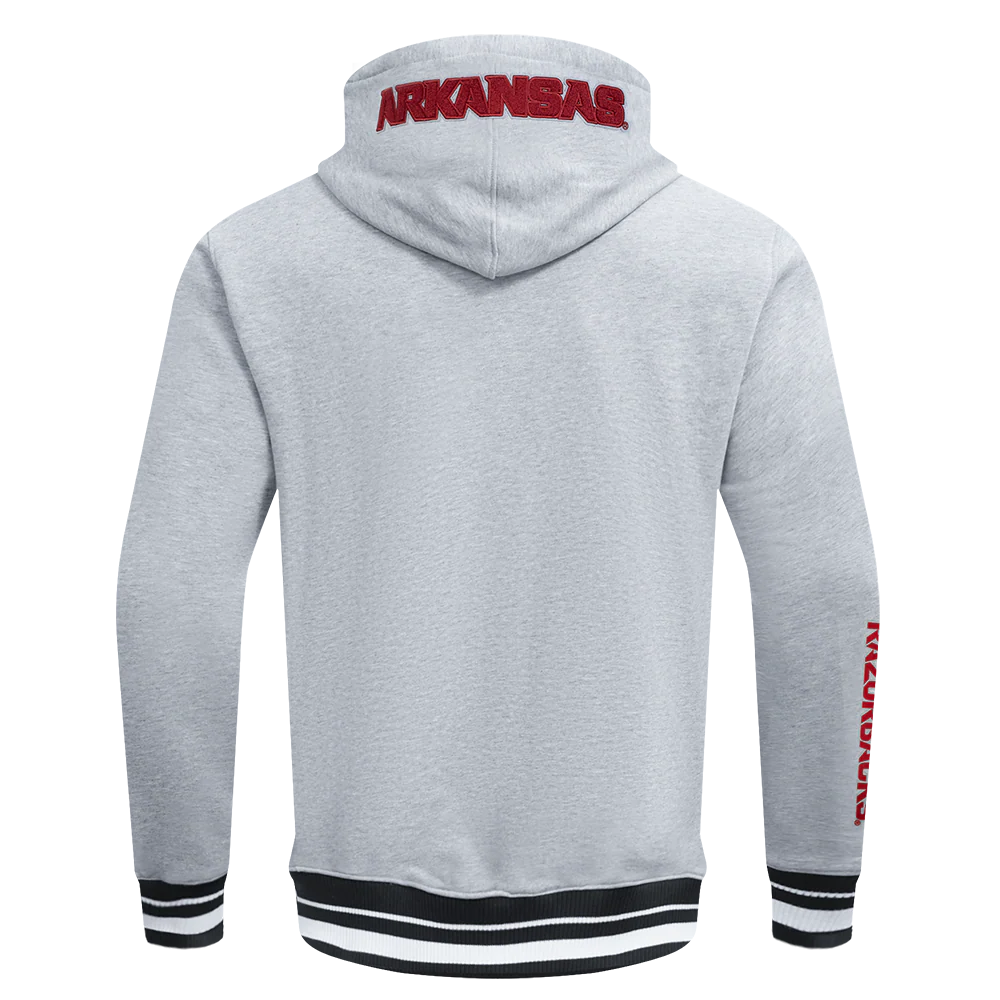 UNIVERSITY OF ARKANSAS CLASSIC MEN'S STACKED LOGO PULLOVER HOODIE