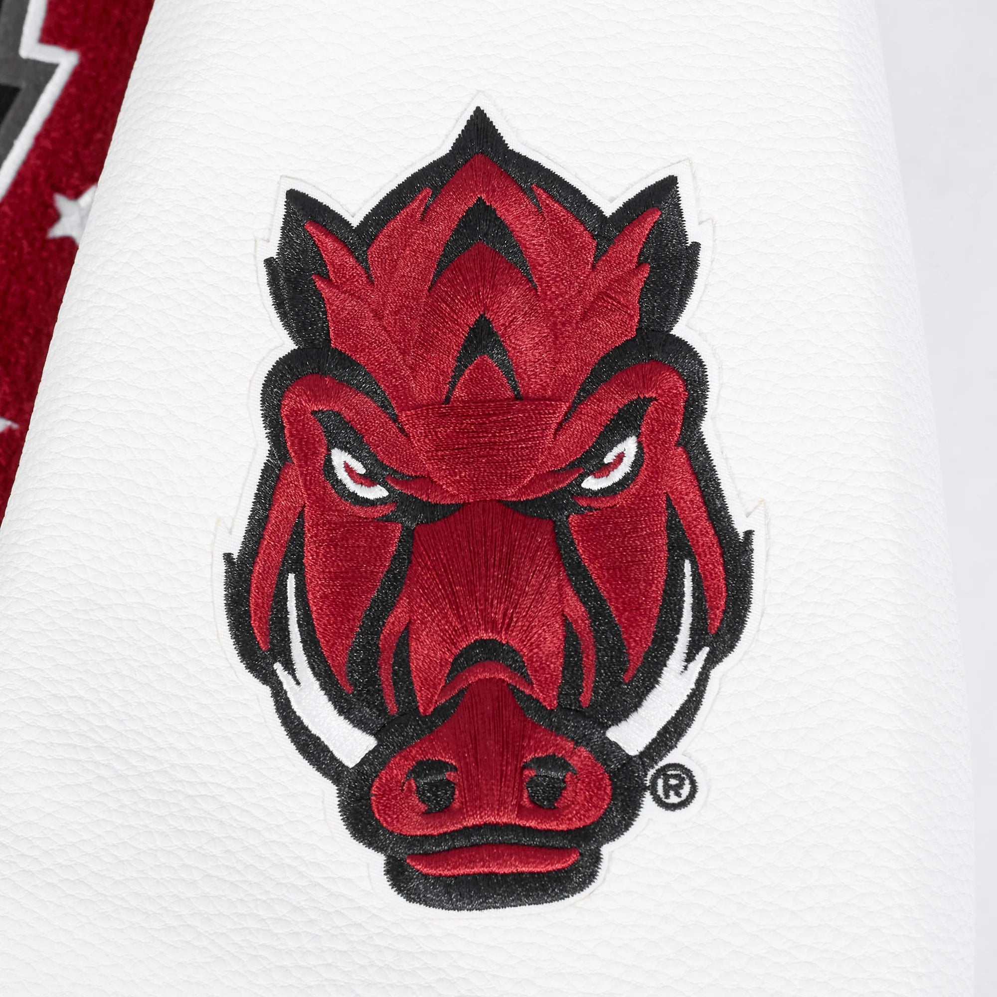 UNIVERSITY OF ARKANSAS CLASSIC MEN'S RIB WOOL VARSITY JACKET