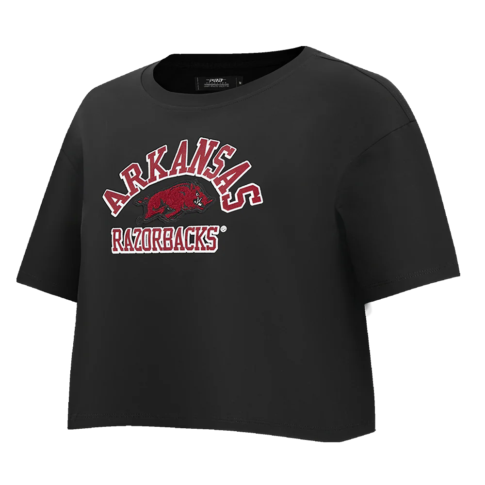 UNIVERSITY OF ARKANSAS FAYETTEVILLE CLASSIC WOMEN'S SINGLE JERSEY BOXY TEE