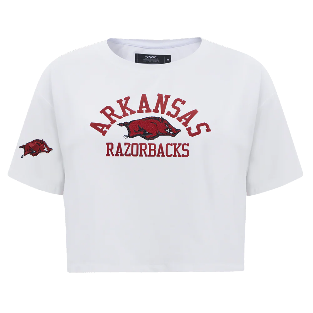 UNIVERSITY OF ARKANSAS FAYETTEVILLE CLASSIC WOMEN'S SINGLE JERSEY BOXY TEE