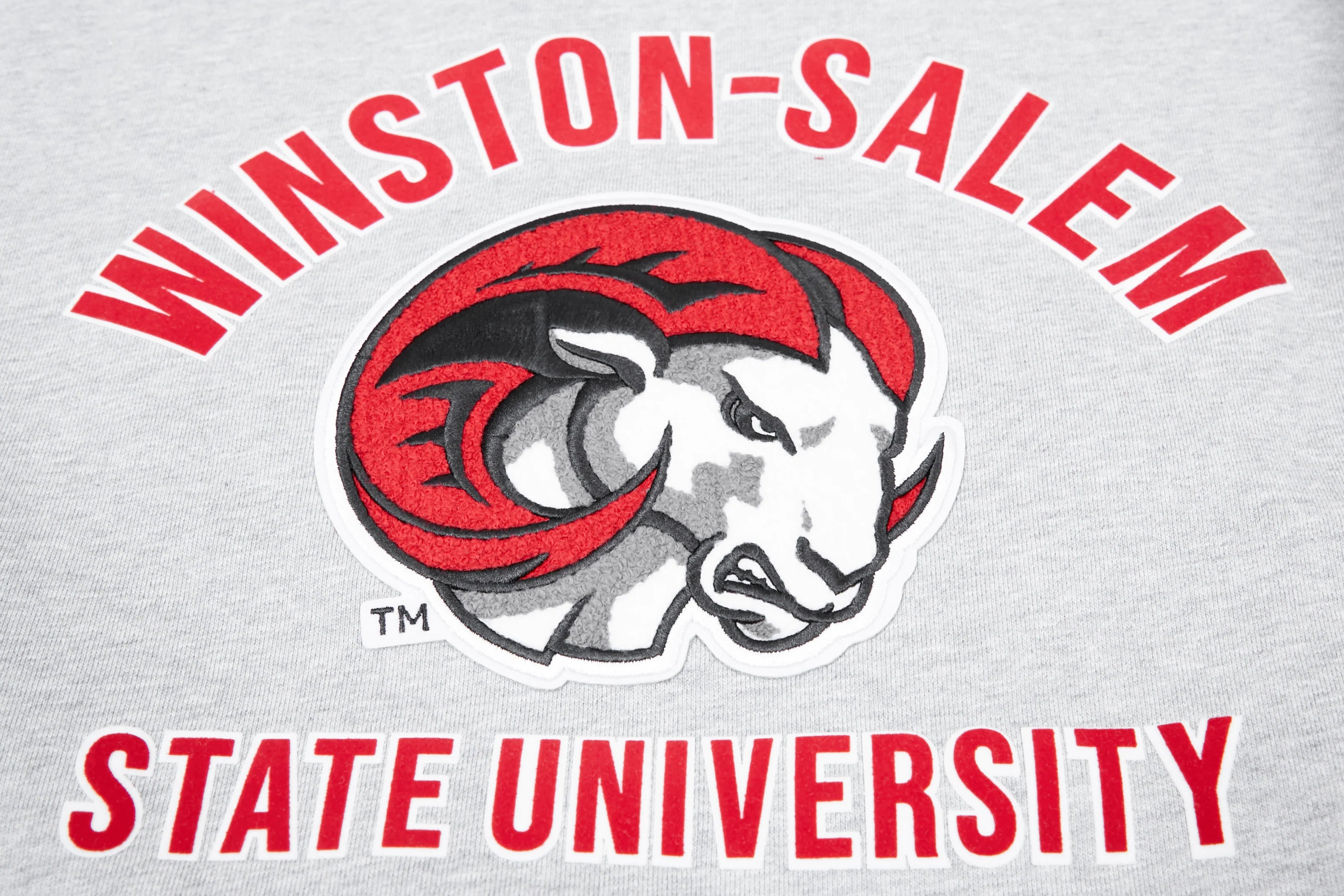 WINSTON SALEM STATE UNIVERSITY CLASSIC MEN'S STACKED LOGO CREWNECK