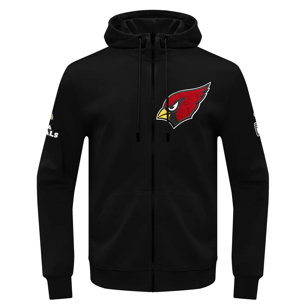NFL ARIZONA CARDNIALS CLASSIC CHENILLE MEN'S DK FZ HOODIE