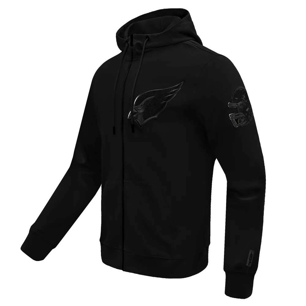 NFL ARIZONA CARDINALS TRIPLE BLACK MEN'S DK FZ HOODIE