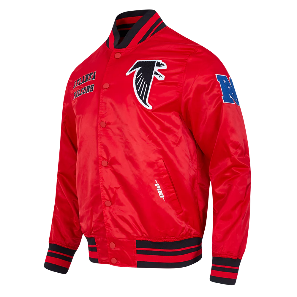 NFL ATLANTA FALCONS RETRO CLASSIC MEN'S RIB SATIN JACKET