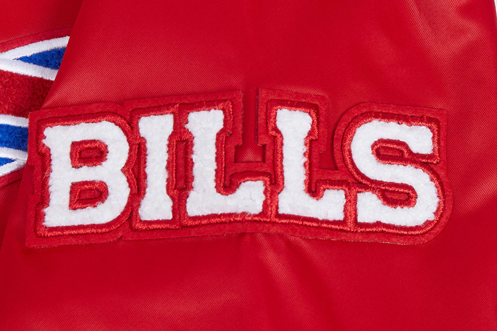 NFL BUFFALO BILLS OLD ENGLISH MEN'S RIB SATIN JACKET