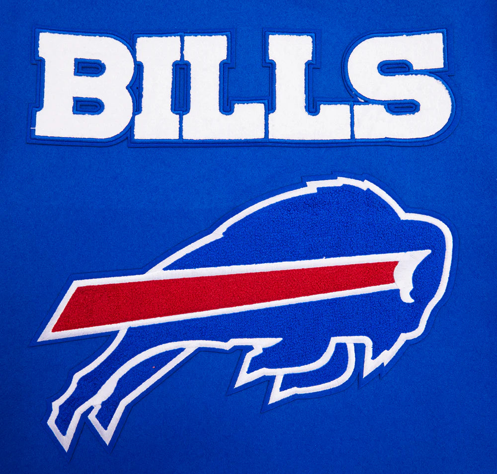 NFL BUFFALO BILLS MASHUP MEN'S RIB WOOL VARSITY JACKET