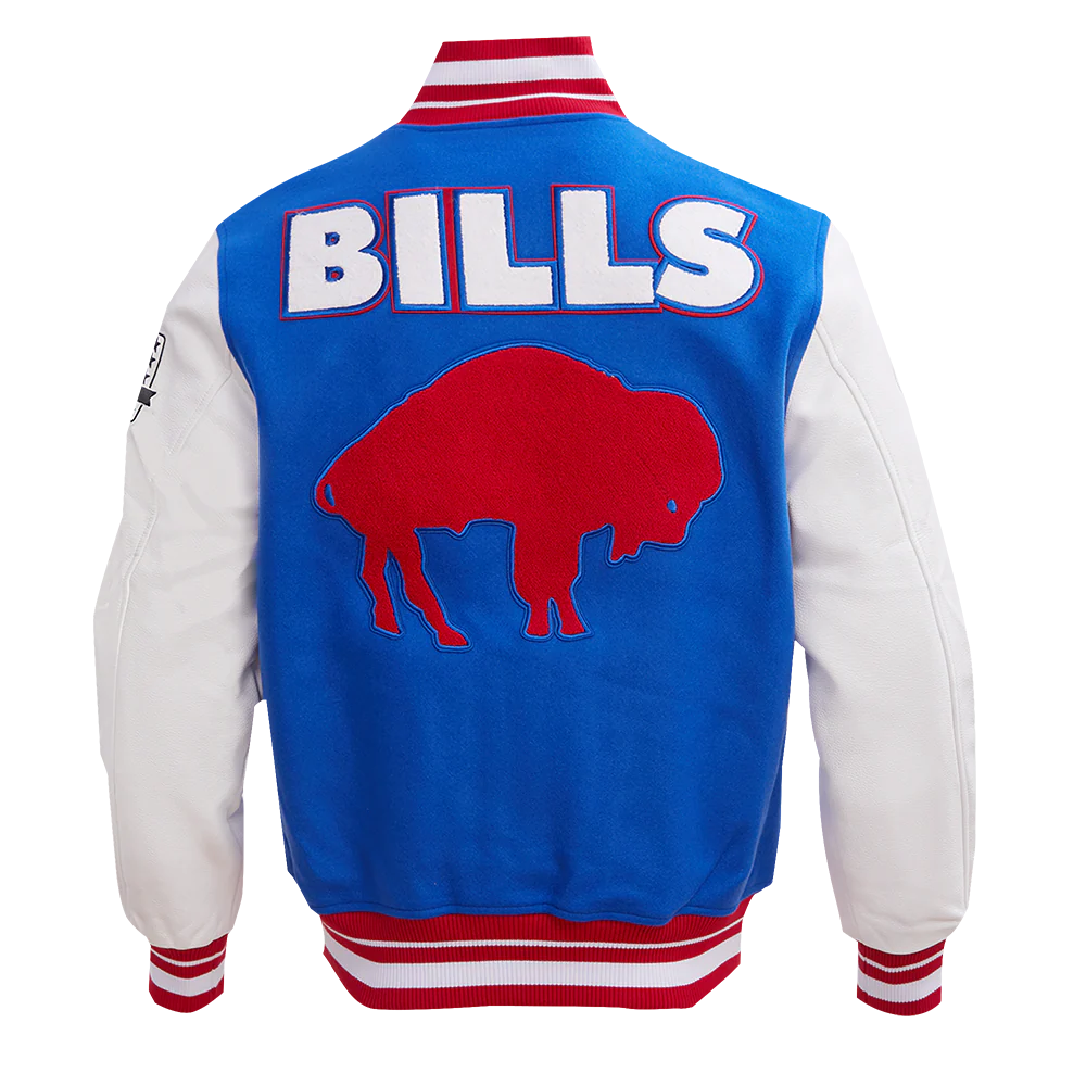 NFL BUFFALO BILLS RETRO CLASSIC MEN'S RIB WOOL VARSITY JACKET