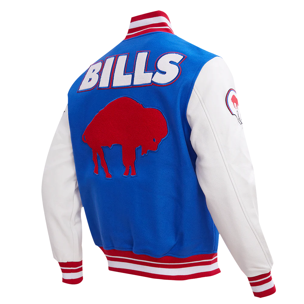 NFL BUFFALO BILLS RETRO CLASSIC MEN'S RIB WOOL VARSITY JACKET