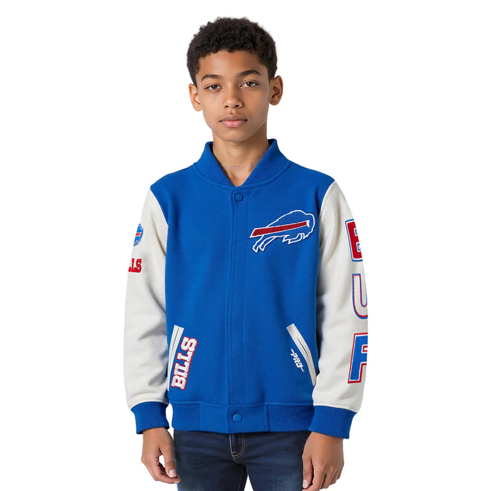 NFL BUFFALO BILLS CLASSIC BIG BOYS WOOL VARSITY JACKET
