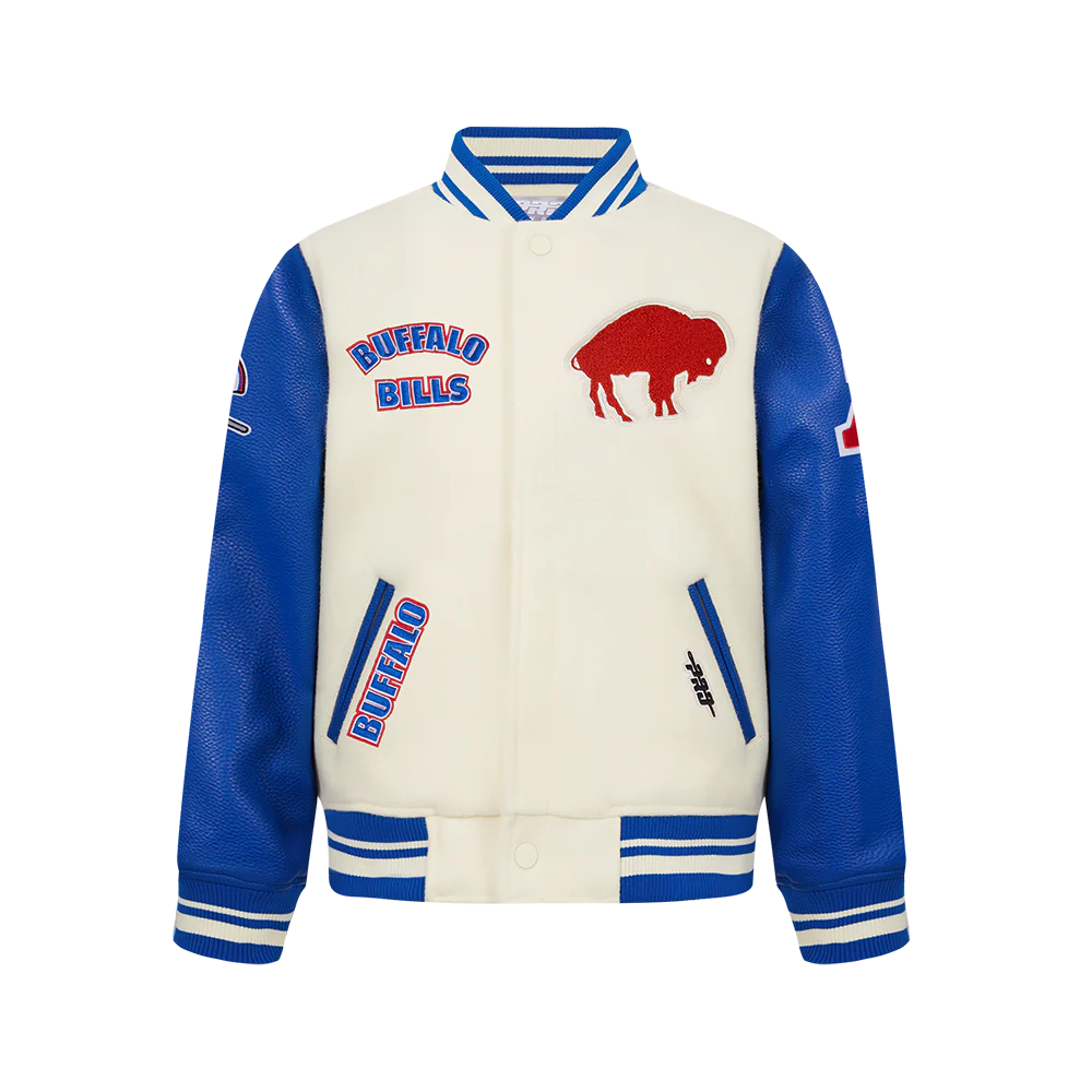 NFL BUFFALO BILLS RETRO CLASSIC BIG BOYS RIB WOOL VARSITY JACKET