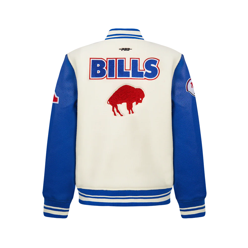 NFL BUFFALO BILLS RETRO CLASSIC BIG BOYS RIB WOOL VARSITY JACKET