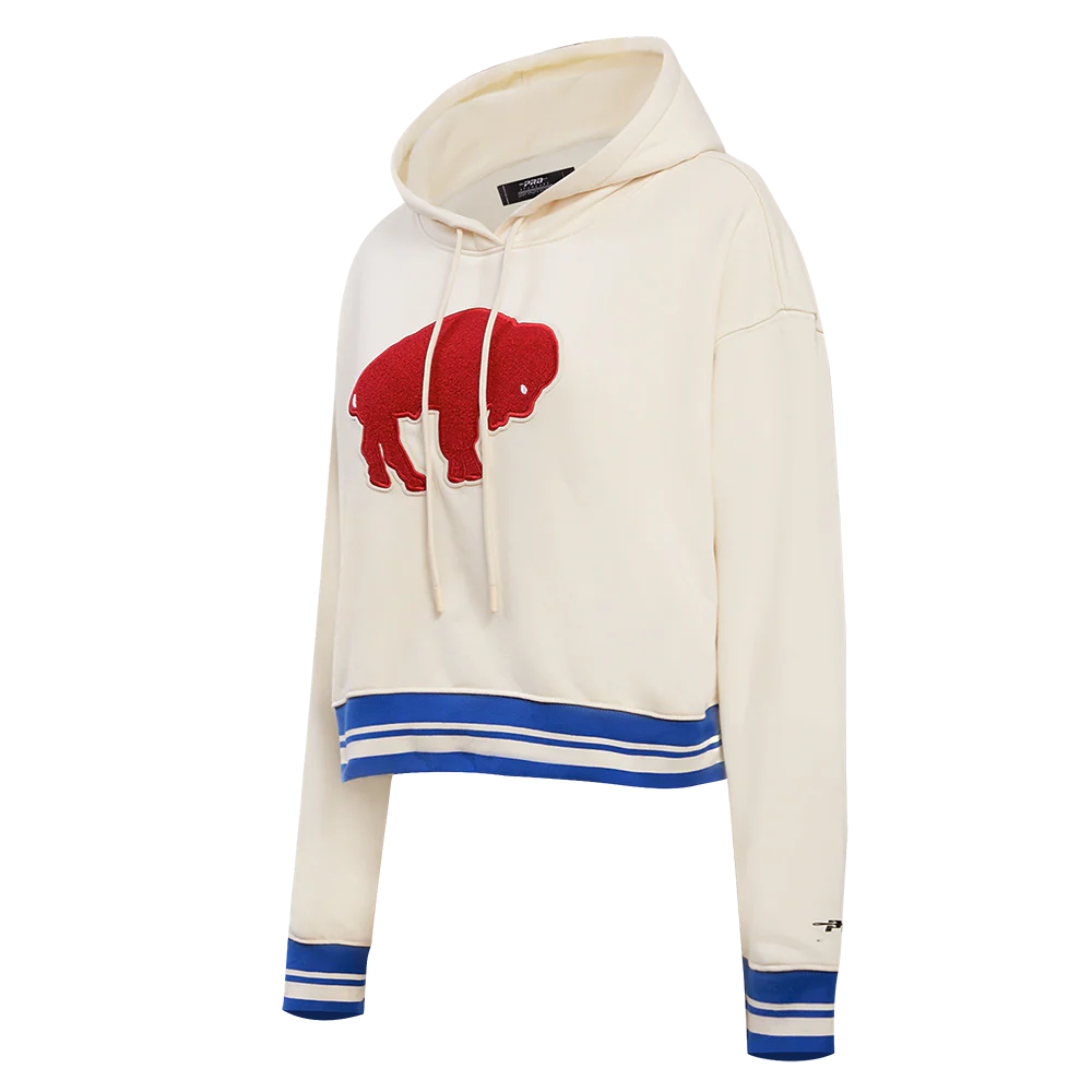 NFL BUFFALO BILLS RETRO CLASSIC WOMEN'S CROPPED PULLOVER HOODIE